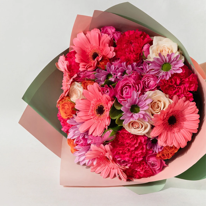 Bouquet of Pink Gerberas and Daisies