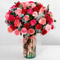 Assorted 50-Rose Arrangement