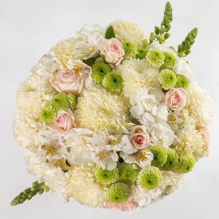 Bouquet of White Carnations and Daisies