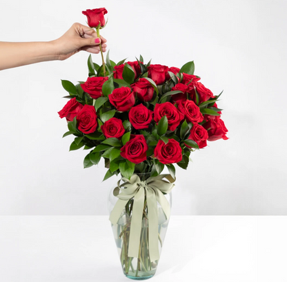 Classic Love Bouquet with 24 Red Roses