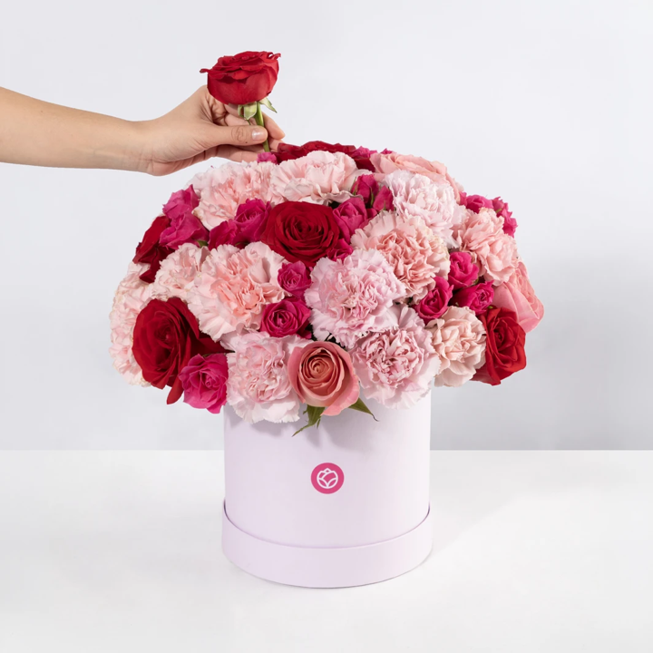 Sweet Delight with Roses and Carnations