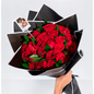 Bouquet of 24 Red Roses with a Mini Photo