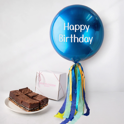 Birthday Kit: Brownies with a Blue Balloon