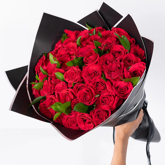 Large “Bouquet of Love” with 50 Red Roses