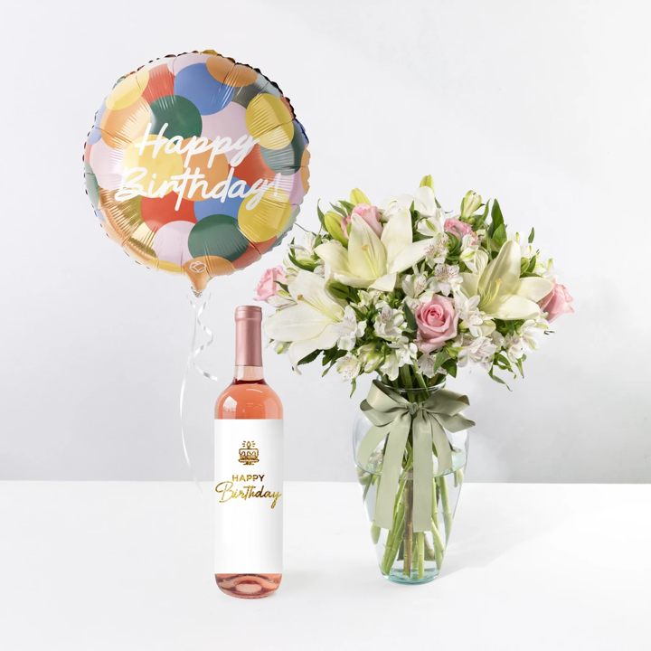 Birthday Kit with Personalized Rosé Wine