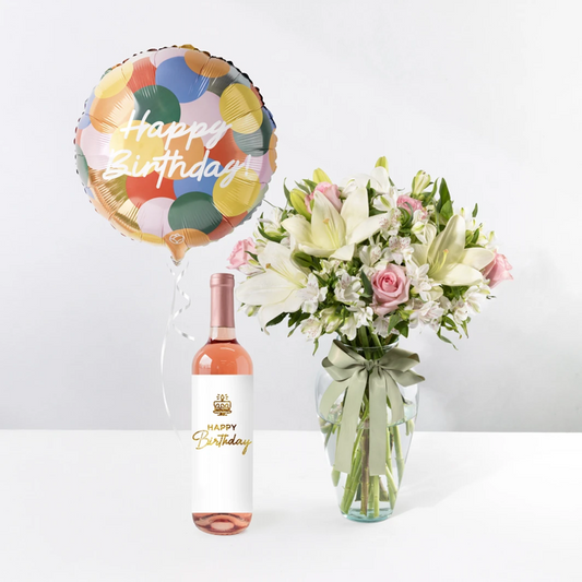 Birthday Kit with Personalized Rosé Wine