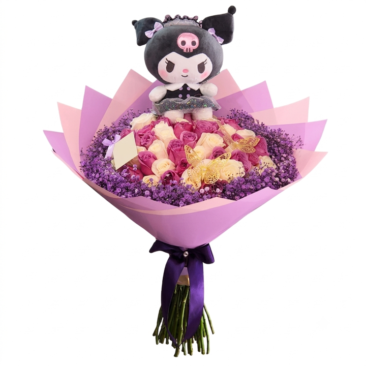 Bouquet of 50 Kuromy roses